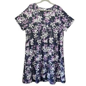 Floral Purple and White Women's Dress